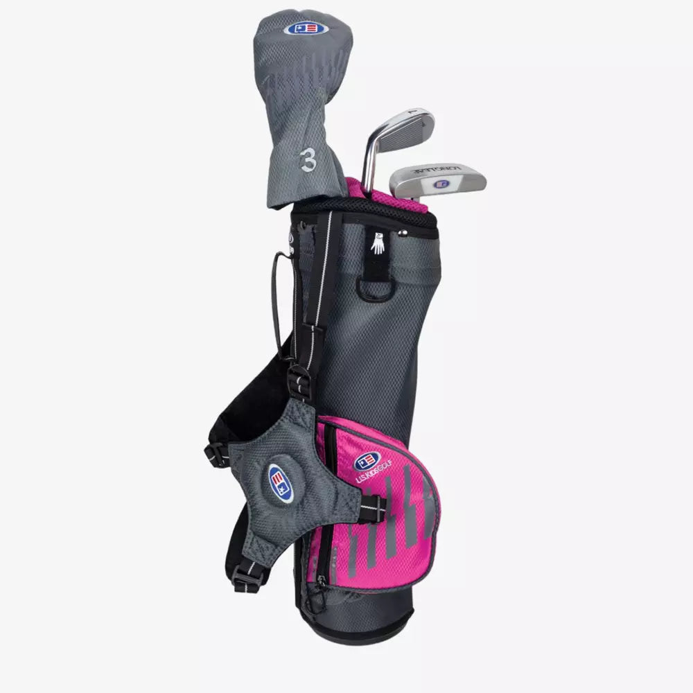 Golf Set 39-42" 3 Clubs w/bag LH Pink