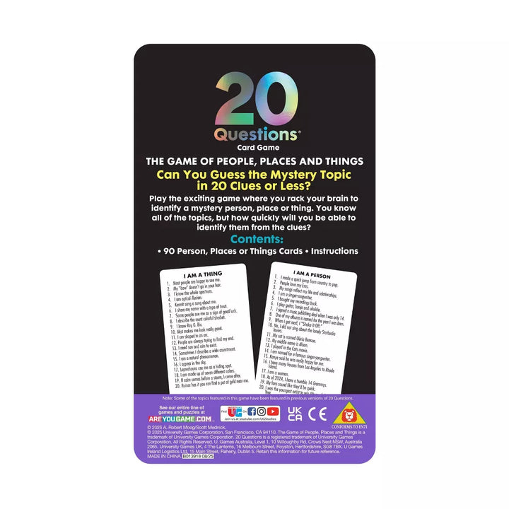 20Q Game Tin