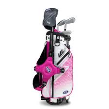 Golf Set 42-45" 4 Clubs w/bag RH White/Pink