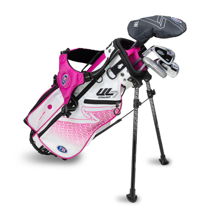 Golf Set 42-45" 4 Clubs w/bag LH White/Pink