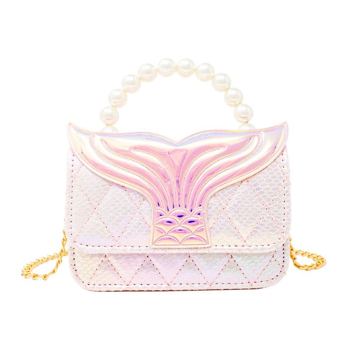 Mermaid Tail Pearl Handle Bag Pink