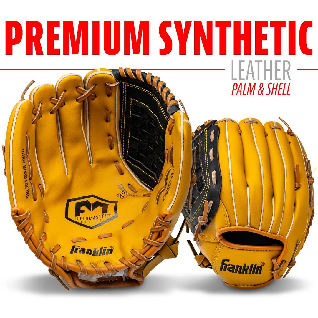 10.5" Left-Handed Baseball Glove Blonde/Black