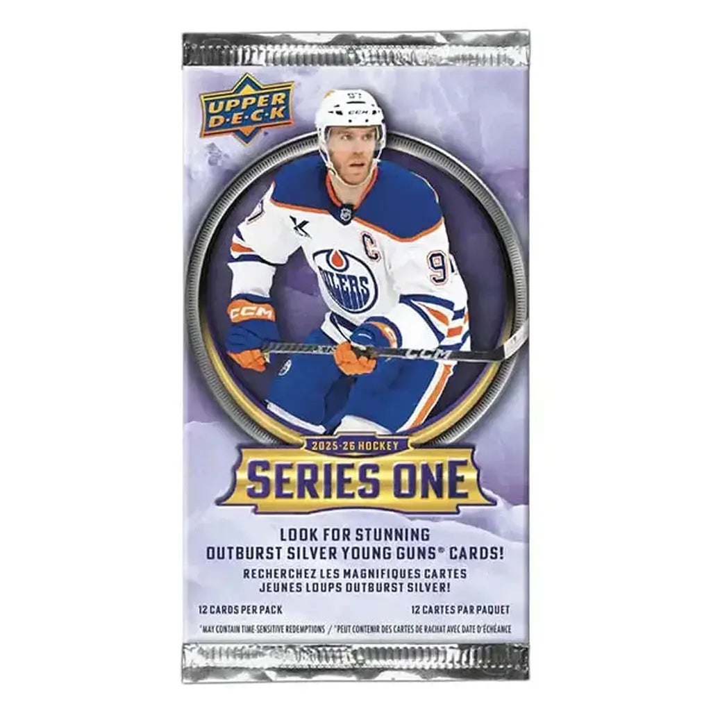 25/26 Upper Deck Series 1 Hockey 12 Card Pack Individual