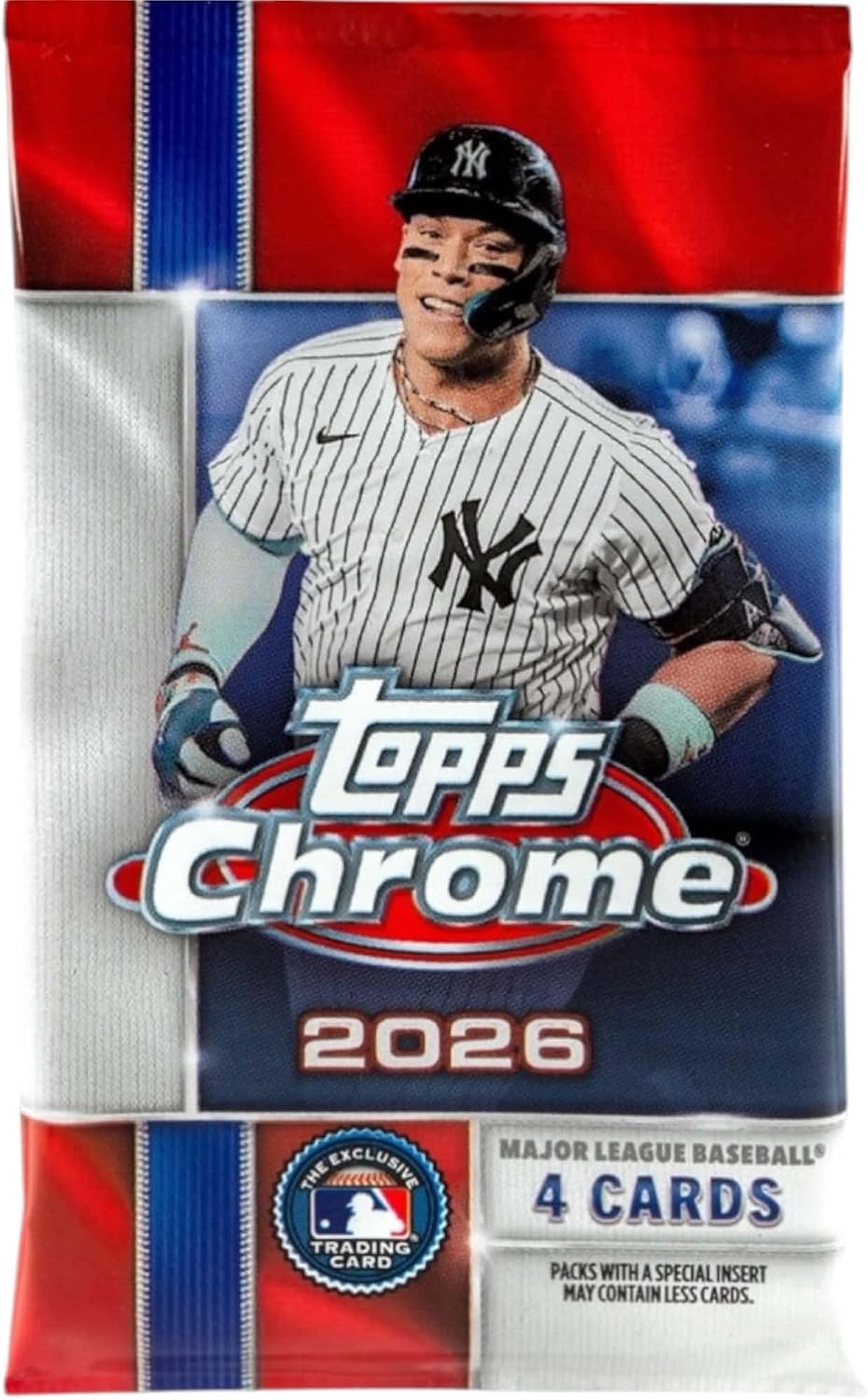 2026 Topps Chrome Baseball 4 Card Pack Individual