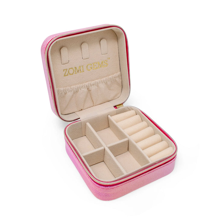 Hot Pink Sequin Heart Jewelry Box
