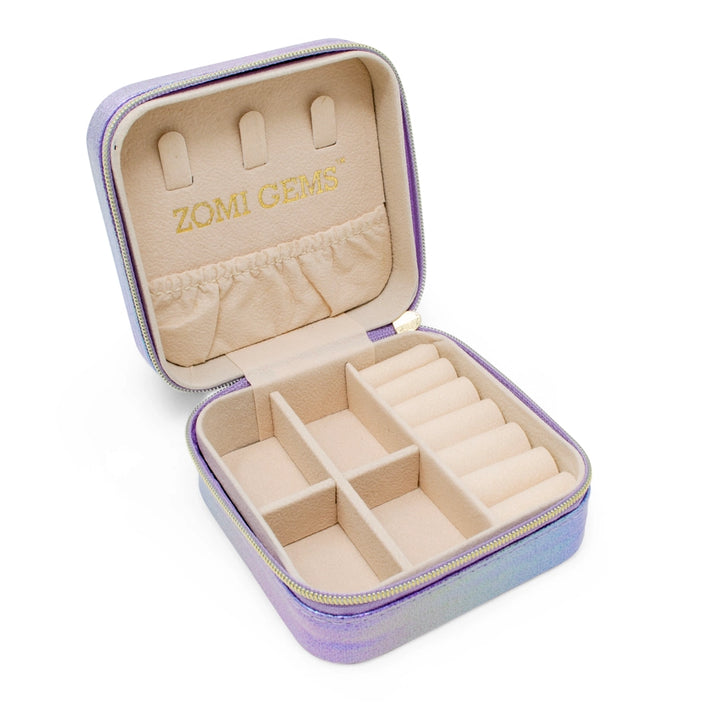 Purple Sequin Heart Jewelry Box