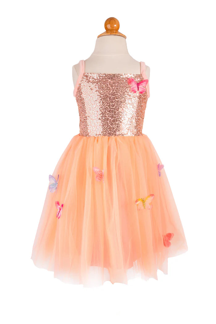 Butterfly Bliss Peach Dress Size 3-4