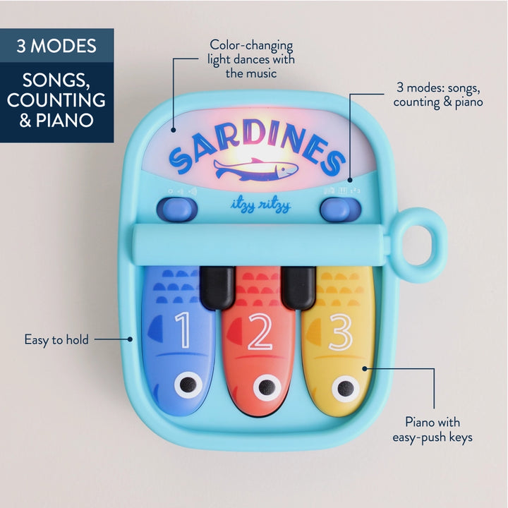 Bitzy Tunes Sardines Light-Up Piano Toy