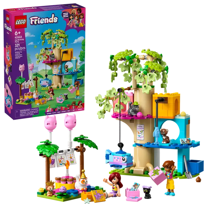 LEGO® Friends Cat Birthday Party & Tree House