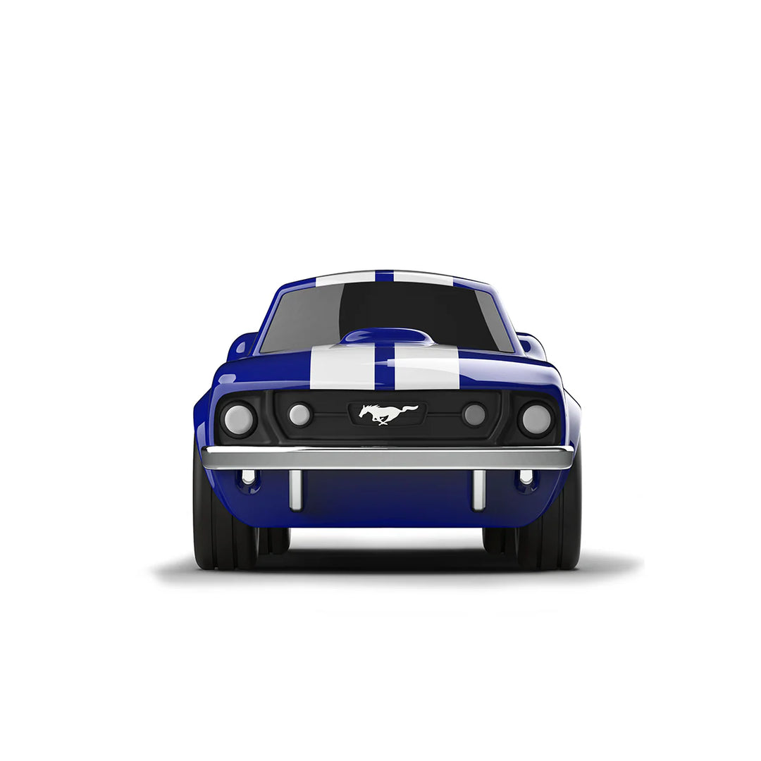 Blue Ford Mustang Racing Car