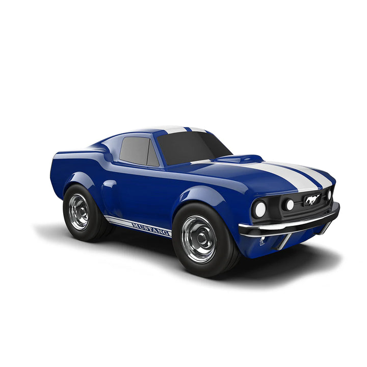 Blue Ford Mustang Racing Car