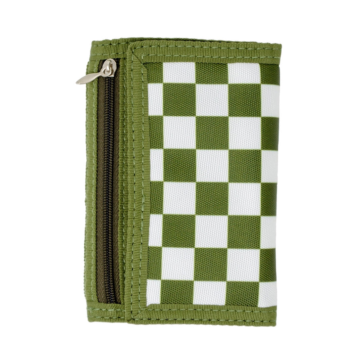 Green Checkered Wallet