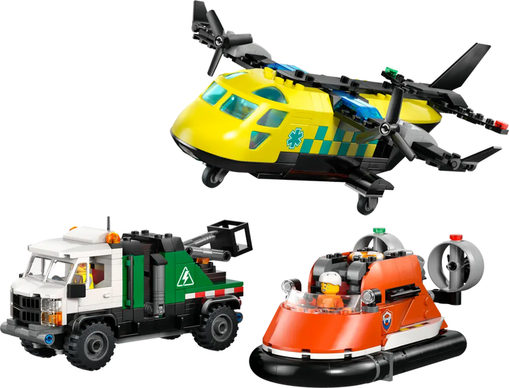 LEGO® City Airplane, Service Truck & Hovercraft