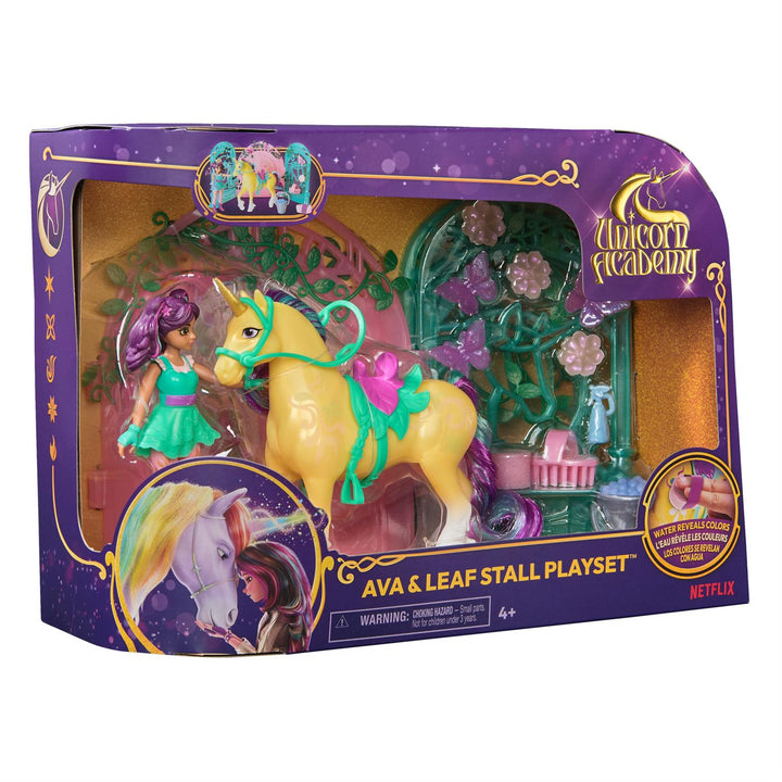 Unicorn Academy Ava & Leaf Stall Set Color