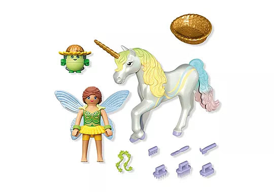 Unicorn Rainbow Flower W/Fairy