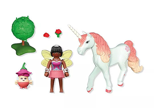 Unicorn Sky Rose W/Fairy