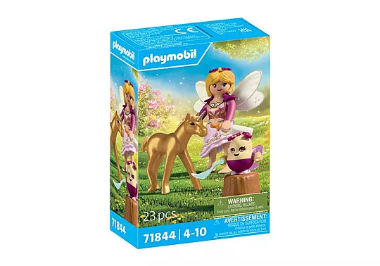 Golden Unicorn Foal W/Fairy