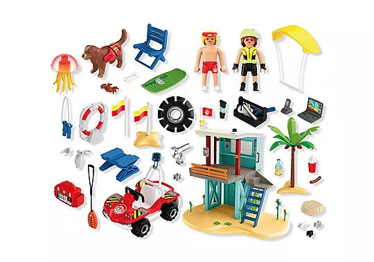 Lifeguard Tower With Beach Buggy