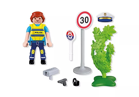 Police Officer W/ Speed Detector