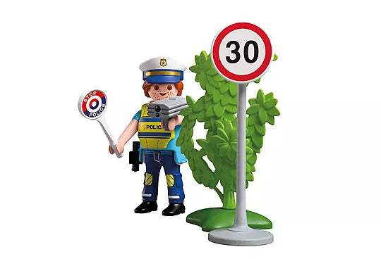 Police Officer W/ Speed Detector