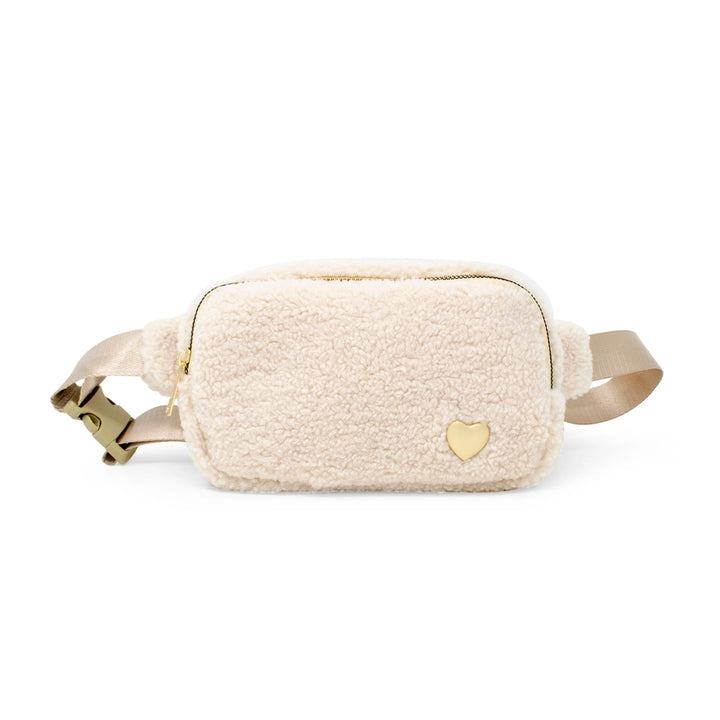 Beige Fuzzy Crossbody Sling Bag