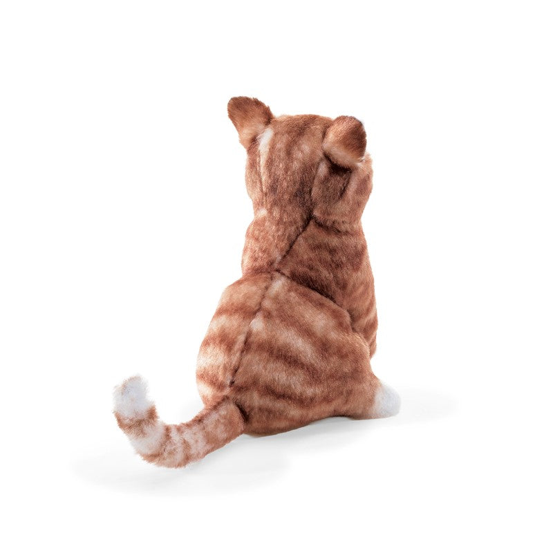 Mini Cat Tabby Orange Finger Puppet