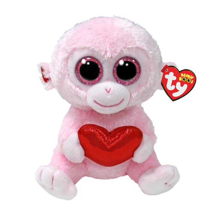 Beanie Boo Gigi Monkey Heart Small