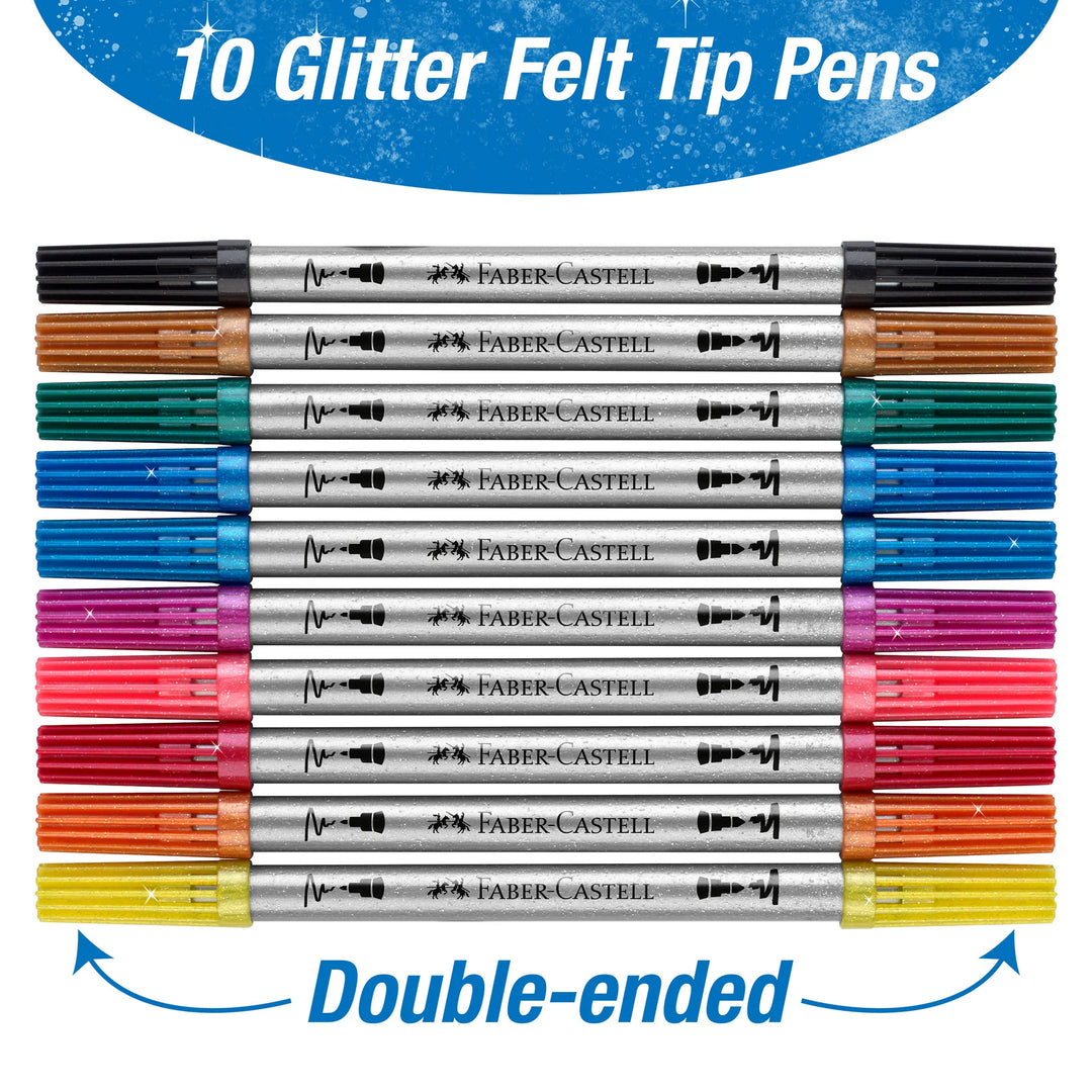 Glitter Markers Double Ended 10 Pack