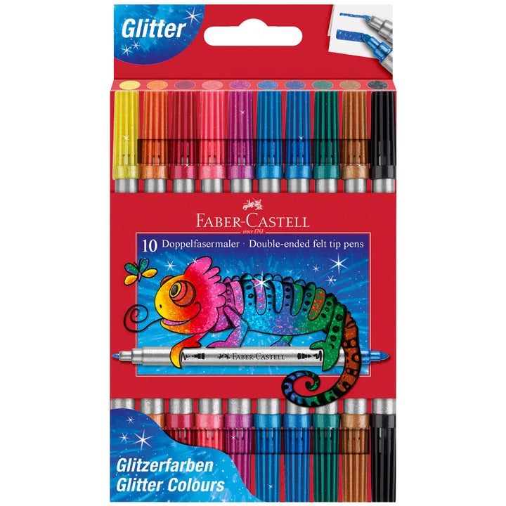 Glitter Markers Double Ended 10 Pack