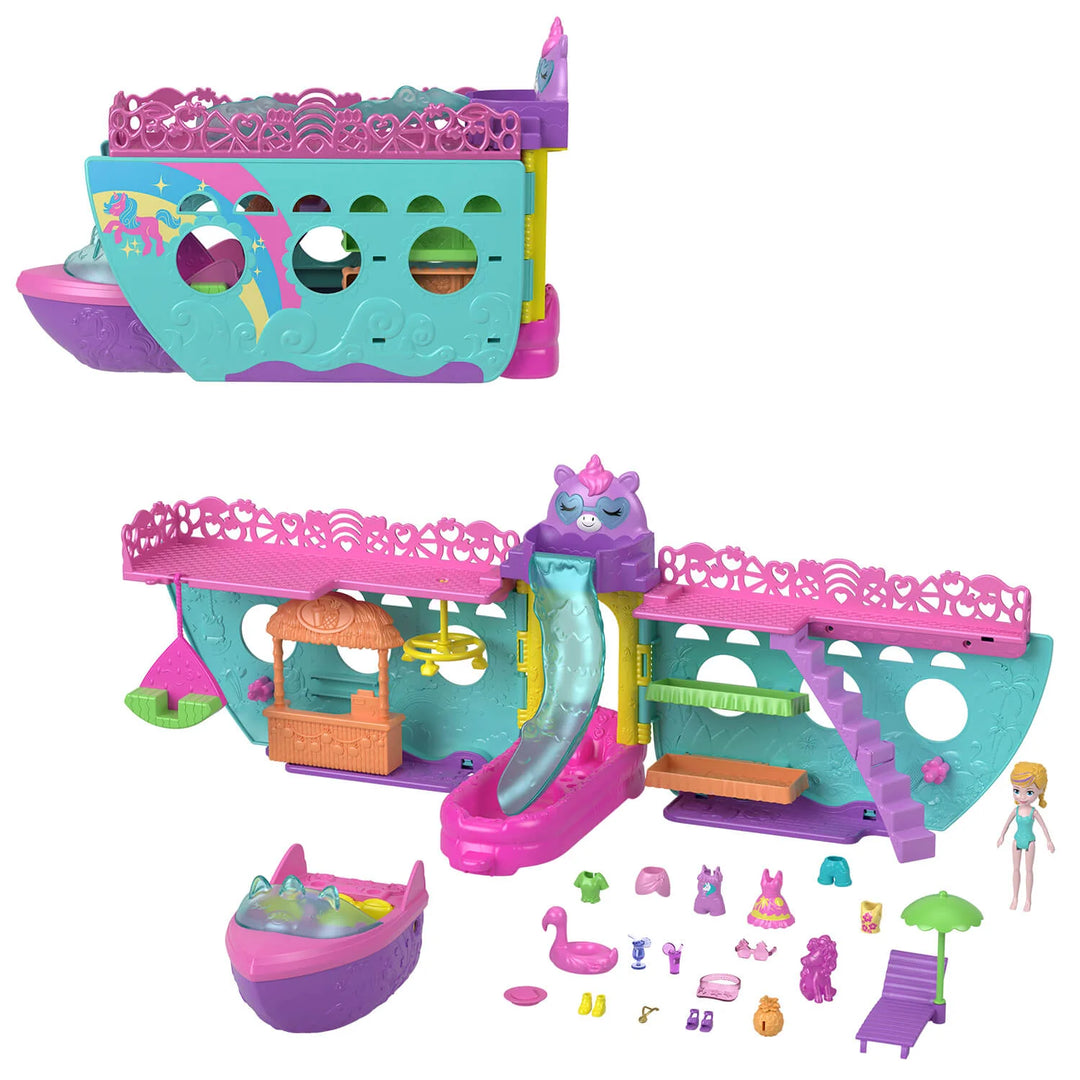 Polly Pocket Unicorn Boat Playset