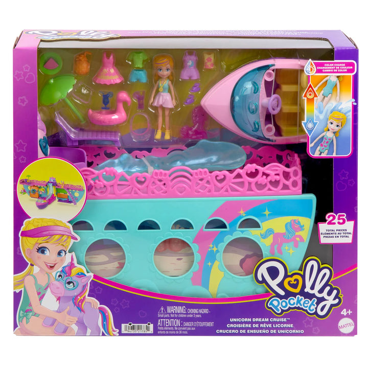 Polly Pocket Unicorn Boat Playset