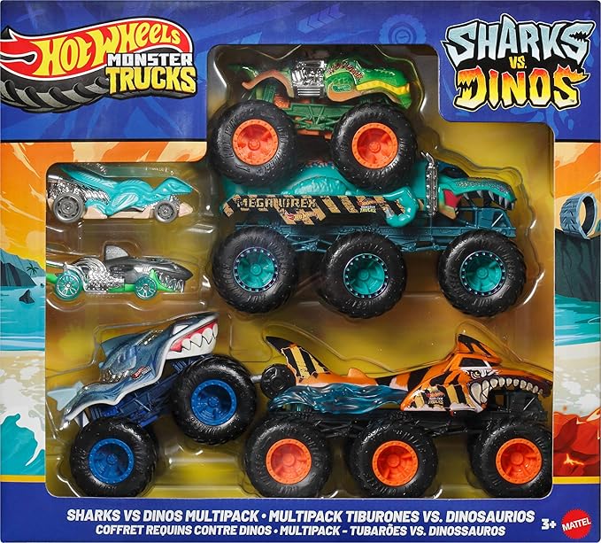 Hot Wheels Sharks V Dino Multipack