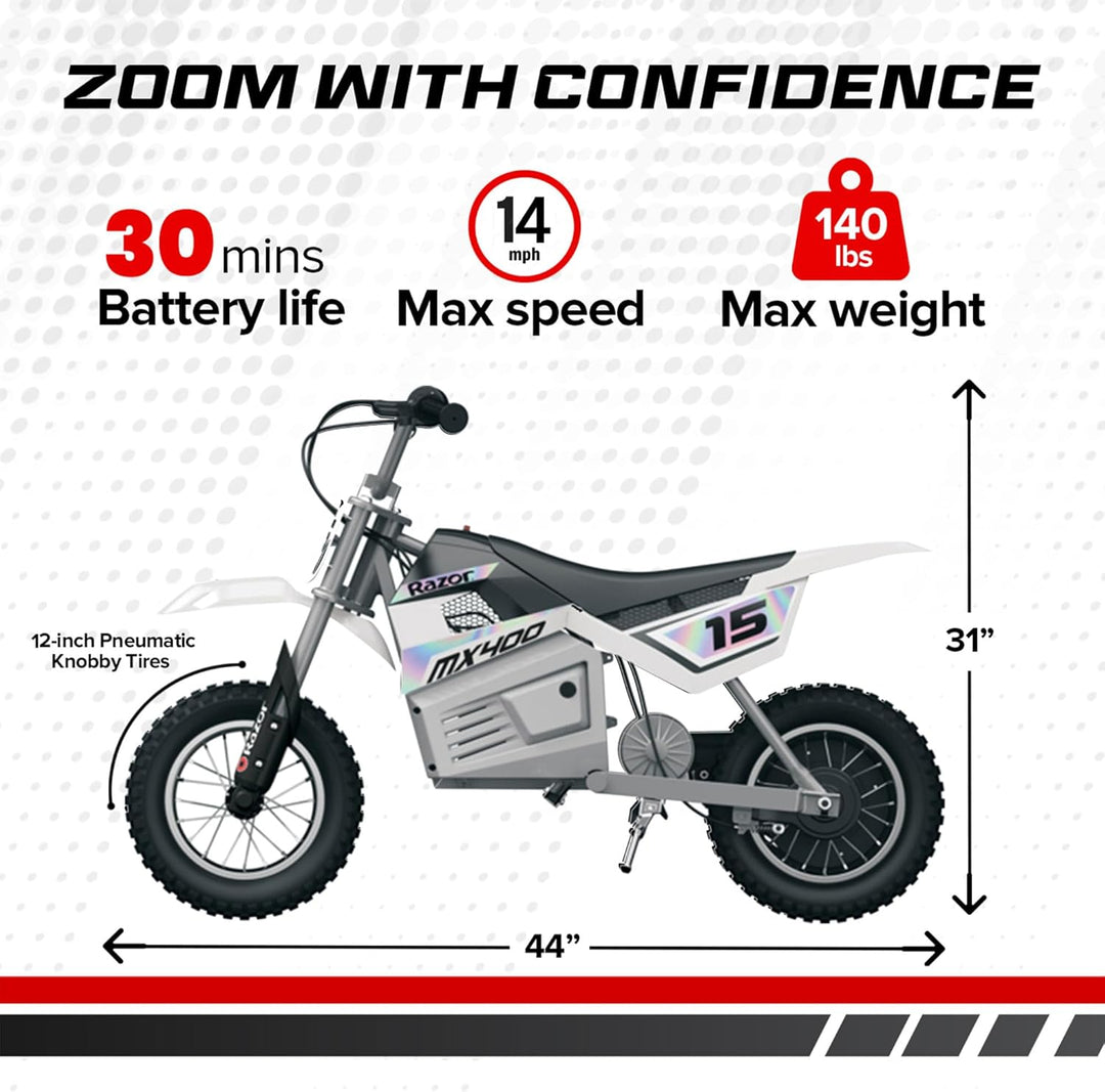 MX400 24V Dirt Rocket Dirt Bike Assembled *Local Pickup/Delivery only