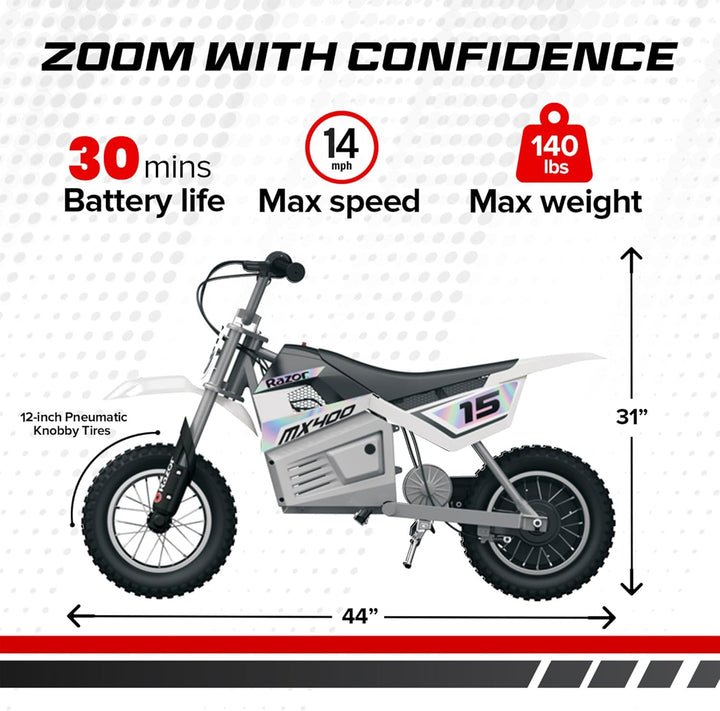 MX400 24V Dirt Rocket Dirt Bike Assembled *Local Pickup/Delivery only
