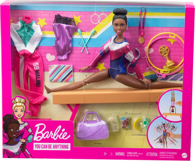 Barbie deals gymnastics playset