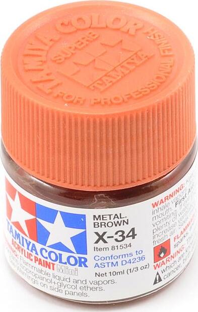 Tamiya X-34 Metallic Brown Acrylic Paint (10ml)