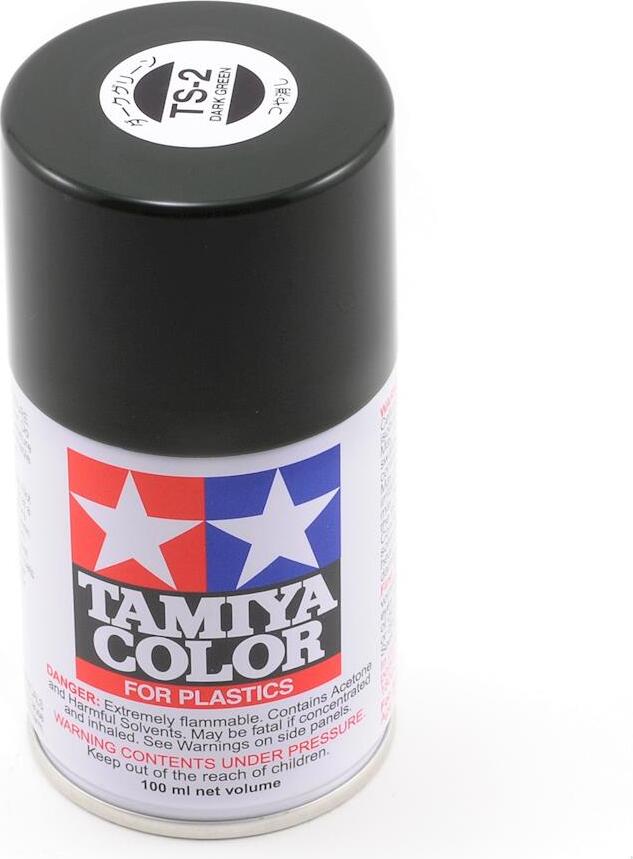 Tamiya TS-2 Dark Green Lacquer Spray Paint (100ml)