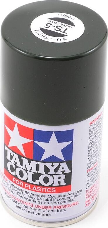 Tamiya TS-5 Olive Drab Lacquer Spray Paint (100ml)