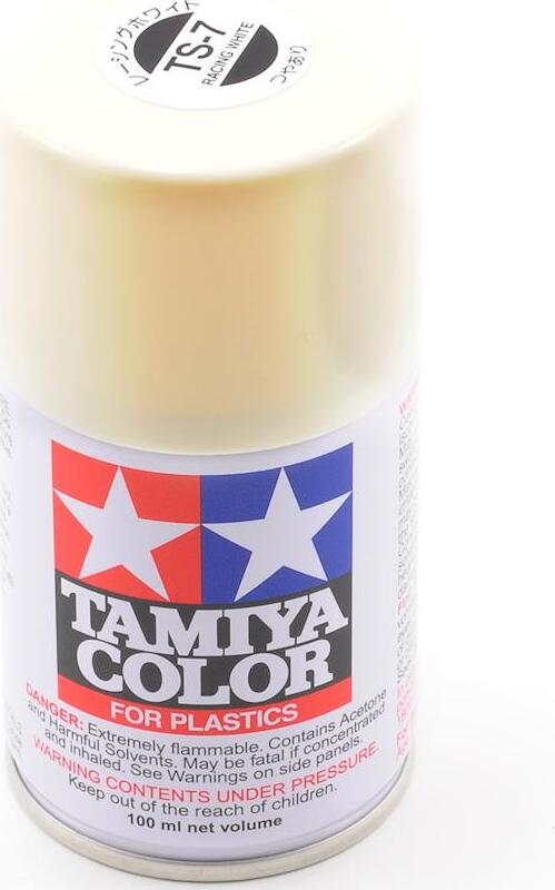 Tamiya TS-7 Racing White Lacquer Spray Paint (100ml)