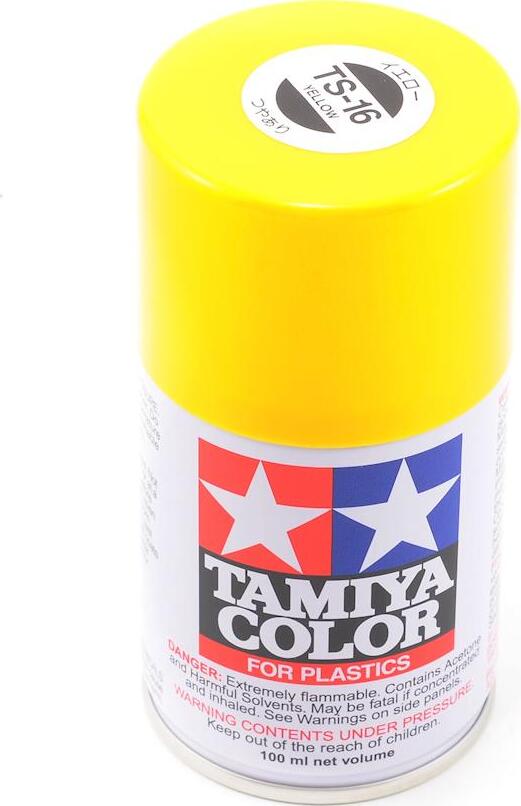 Tamiya TS-16 Yellow Lacquer Spray Paint (100ml)