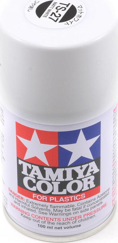 Tamiya TS-27 Matte White Lacquer Spray Paint (100ml)