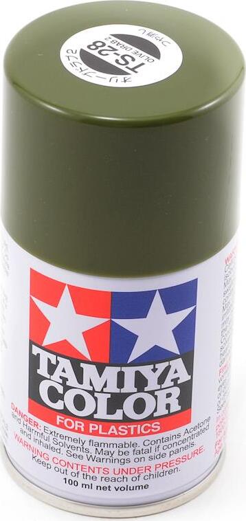 Tamiya TS-28 Olive Drab Lacquer Spray Paint (100ml)