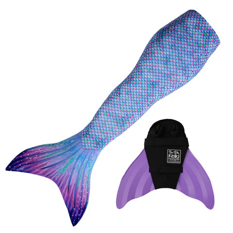 Aurora Borealis Mermaid Tail Lavender Fin C8/10 Child Large