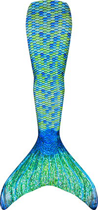 Aussie Green Mermaid Tail Size 10 w/ Jr. Monofin
