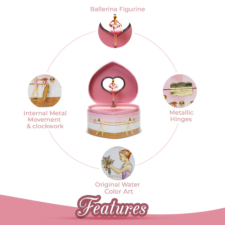 Ballerina Heart Music Box