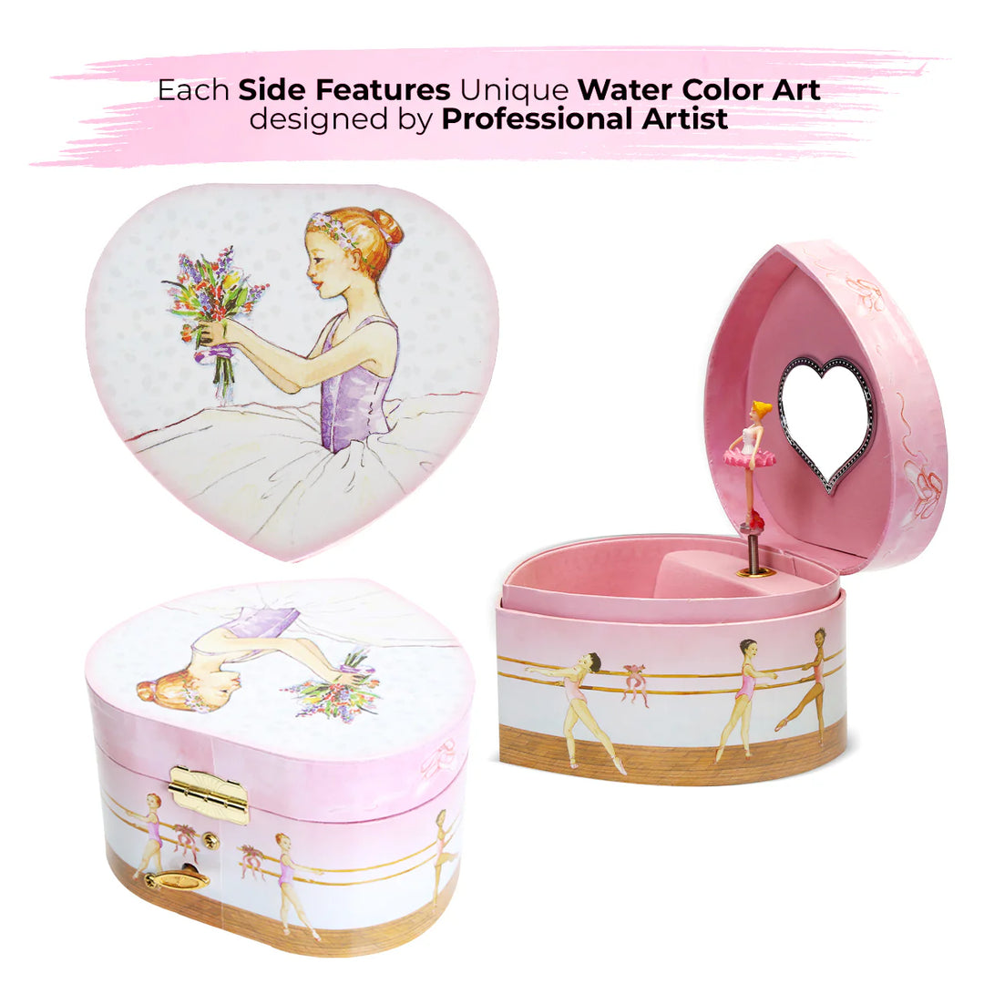 Ballerina Heart Music Box