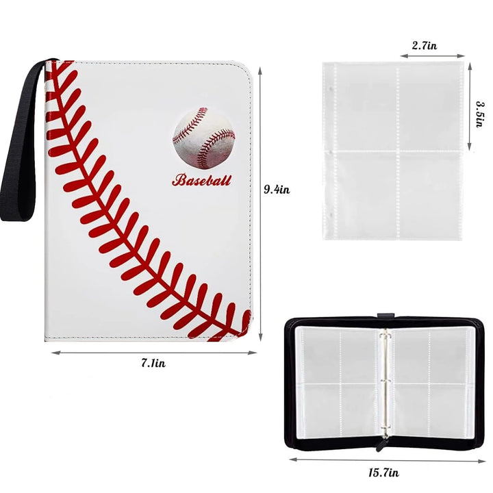 4 Pocket Baseball Card Zipper Binder