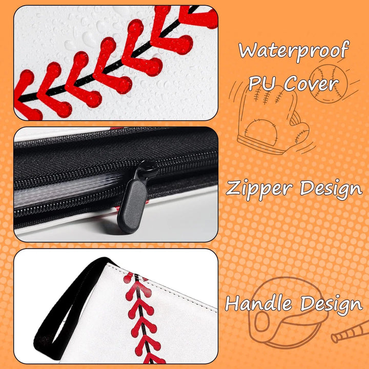 4 Pocket Baseball Card Zipper Binder