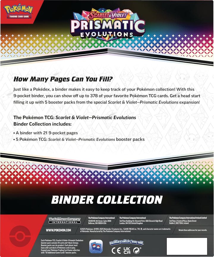 Pokemon Prismatic Evolution Binder Collection