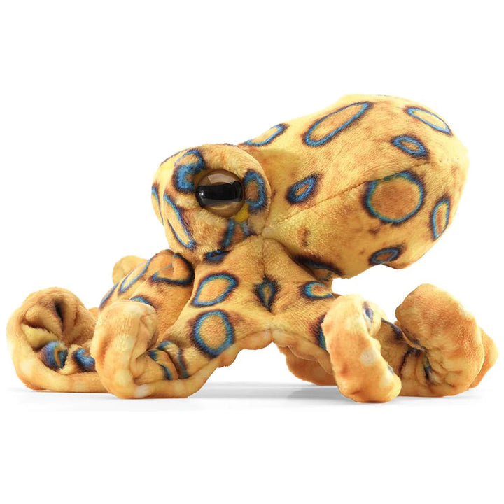 Mini Blue Ring Octopus Finger Puppet